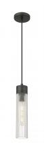  617-1P-BK-G617-11SCL - Boreas - 1 Light - 3 inch - Matte Black - Cord Hung - Mini Pendant