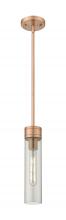  617-1S-AC-G617-11SM - Boreas - 1 Light - 3 inch - Antique Copper - Stem Hung - Mini Pendant