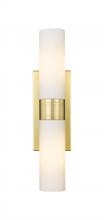  617-2W-SG-G617-8SWH - Boreas - 2 Light - 18 inch - Satin Gold - Bath Vanity Light