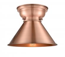  623-1F-AC-M10-AC - Briarcliff - 1 Light - 10 inch - Antique Copper - Flush Mount