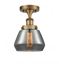 Innovations Lighting 916-1C-BB-G173 - Fulton - 1 Light - 6 inch - Brushed Brass - Semi-Flush Mount