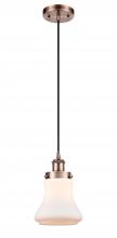 Innovations Lighting 916-1P-AC-G191 - Bellmont - 1 Light - 6 inch - Antique Copper - Cord hung - Mini Pendant