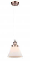 Innovations Lighting 916-1P-AC-G41 - Cone - 1 Light - 8 inch - Antique Copper - Cord hung - Mini Pendant