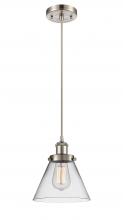  916-1P-SN-G42-LED - Cone - 1 Light - 8 inch - Brushed Satin Nickel - Cord hung - Mini Pendant