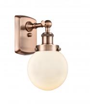 Innovations Lighting 916-1W-AC-G201-6 - Beacon - 1 Light - 6 inch - Antique Copper - Sconce