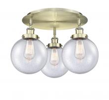 Innovations Lighting 916-3C-AB-G204-8 - Beacon - 3 Light - 20 inch - Antique Brass - Flush Mount