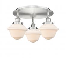  916-3C-SN-G531 - Oxford - 3 Light - 19 inch - Satin Nickel - Flush Mount