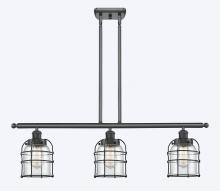 Innovations Lighting 916-3I-BK-G52-CE-LED - Bell Cage - 3 Light - 36 inch - Matte Black - Stem Hung - Island Light