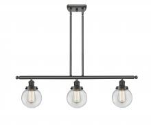  916-3I-OB-G202-6-LED - Beacon - 3 Light - 36 inch - Oil Rubbed Bronze - Stem Hung - Island Light