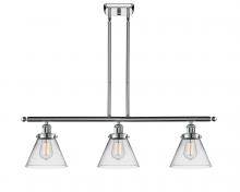  916-3I-PC-G42-LED - Cone - 3 Light - 36 inch - Polished Chrome - Stem Hung - Island Light