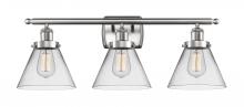  916-3W-SN-G42 - Cone - 3 Light - 28 inch - Brushed Satin Nickel - Bath Vanity Light