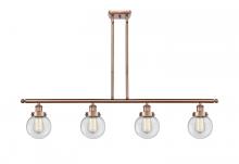 Innovations Lighting 916-4I-AC-G202-6 - Beacon - 4 Light - 48 inch - Antique Copper - Stem Hung - Island Light