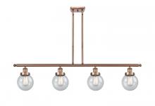 Innovations Lighting 916-4I-AC-G204-6 - Beacon - 4 Light - 48 inch - Antique Copper - Stem Hung - Island Light