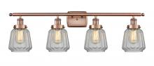 Innovations Lighting 916-4W-AC-G142 - Chatham - 4 Light - 36 inch - Antique Copper - Bath Vanity Light