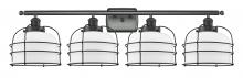 Innovations Lighting 916-4W-BK-G71-CE-LED - Bell Cage - 4 Light - 36 inch - Matte Black - Bath Vanity Light