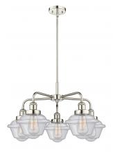  916-5CR-PN-G534 - Oxford - 5 Light - 26 inch - Polished Nickel - Chandelier