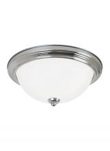 Generation Lighting 77064EN3-05 - Geary transitional 2-light LED indoor dimmable ceiling flush mount fixture in chrome silver finish w