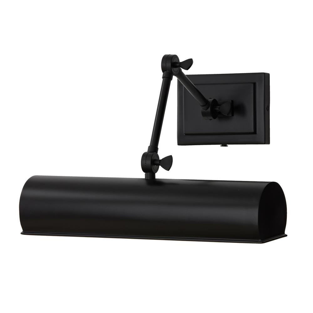 Adjustable Pivoting Picture Light Wall Sconce in Matte Black with Optional Plug-in and Cord Cover