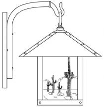 Arroyo Craftsman TRB-12CTAM-AB - 12" Timber Ridge Wall Bracket With Cactus Filigree