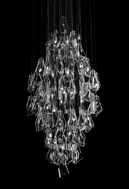 Twenty-Four Lamp Ceiling with Crystals