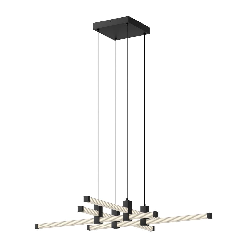 Blade 34-in Black LED Chandeliers