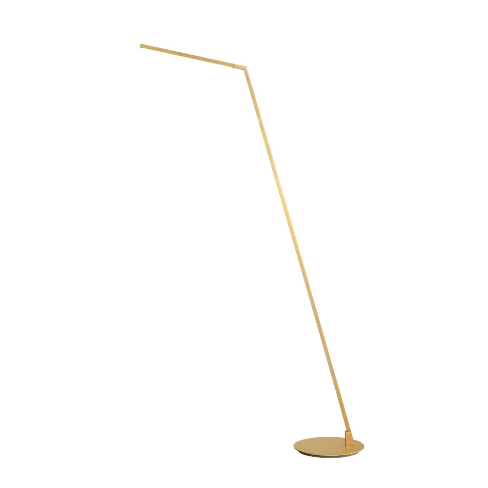 Miter 58-in Brushed Gold LED Floor Lamp