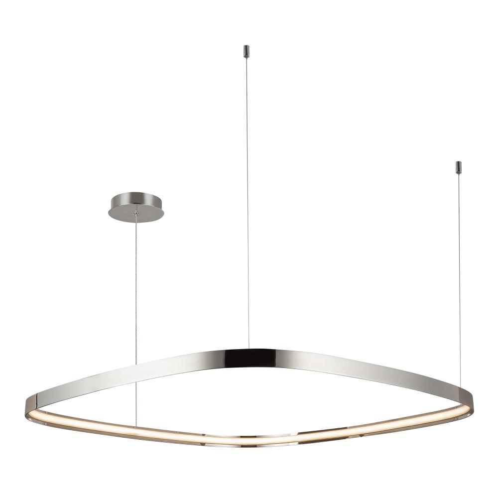 Yukon 40-in Polished Nickel LED Pendant