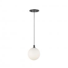 Kuzco Lighting Inc PD3106-BK/OP - Bolla 5-in Black/Opal Glass LED Pendant