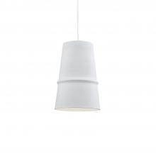  492208-WH - Castor 8-in White 1 Light Pendant