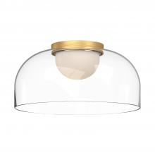 Kuzco Lighting Inc FM52512-BG/CL - Cedar 12-in Brushed Gold/Clear LED Flush Mount