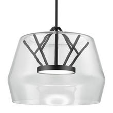 Kuzco Lighting Inc PD61418-CL/BK - Deco 18-in Clear/Black LED Pendant