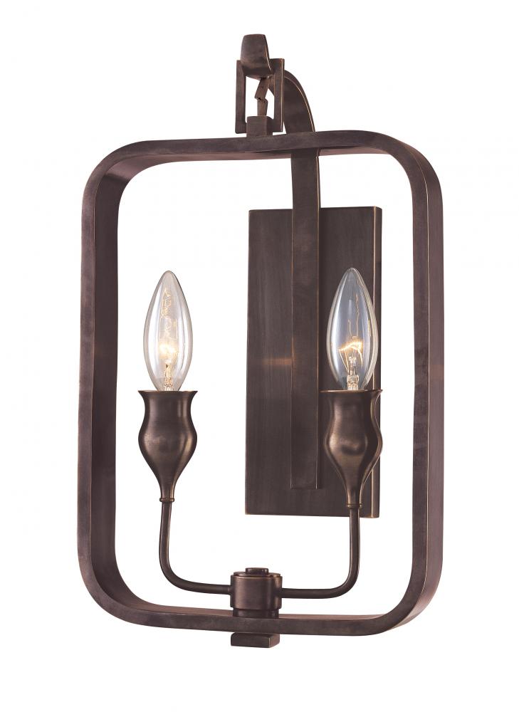 2 LIGHT WALL SCONCE