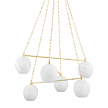 Hudson Valley 9138-AGB - 6 LIGHT CHANDELIER