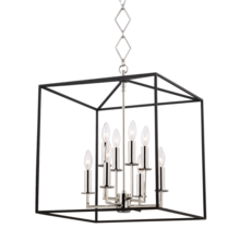 Hudson Valley BKO151-PN/BK - 8 LIGHT PENDANT