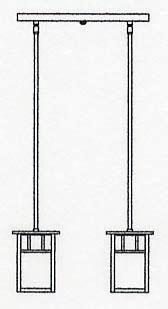 4" huntington 2 light in-line, without overlay (empty)