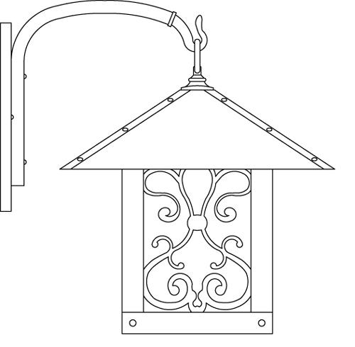 16" timber ridge wall bracket with ashbury  filigree