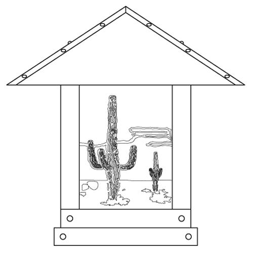 16" timber ridge column mount with cactus  filigree