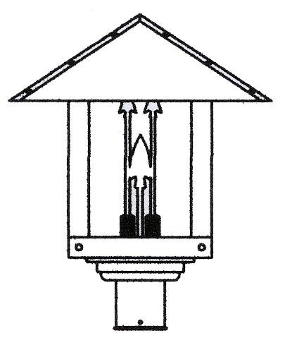 16" timber ridge post mount with arrow filigree