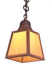 Arroyo Craftsman AH-1TAM-BK - a-line shade pendant with t-bar overlay