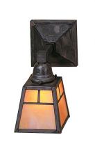 Arroyo Craftsman AS-1TAM-BK - a-line shade one light sconce with t-bar overlay