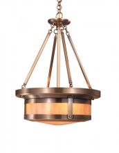 Arroyo Craftsman BCMH-20AM-BK - 20" berkeley open top pendant