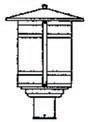 Arroyo Craftsman BP-11LAM-BK - 11" berkeley long body post mount