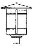 Arroyo Craftsman BP-14LAM-BK - 14" berkeley long body post mount