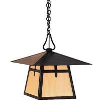 Arroyo Craftsman CH-15DAM-BK - 15" carmel pendant with dart overlay