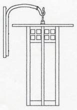 Arroyo Craftsman GB-18LF-AC - 18" glasgow long body wall mount