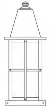 Arroyo Craftsman HC-8LF-BK - 8" hartford long body column mount