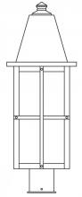 Arroyo Craftsman HP-8LCR-BZ - 8" hartford long body post mount