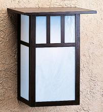 Arroyo Craftsman HS-12DTAM-BK - 12" huntington sconce with roof and double t-bar overlay