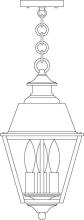 Arroyo Craftsman INH-8MRCS-MB - 8" inverness pendant with metal roof