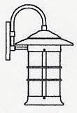 Arroyo Craftsman NB-9LGW-AB - 9" newport long body wall mount